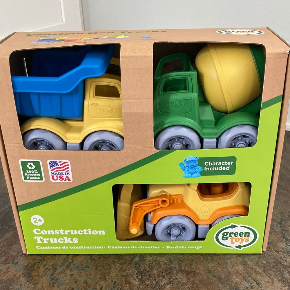 Green Toys Construction Vehicle Set - Blue, Green, Yellow